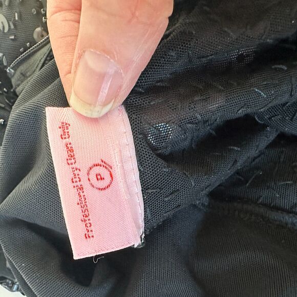 Dyspnea Sheer Black Sequin Mesh Mock Neck Long Sleeve Crop Top Hand Beaded Small - Picture 9 of 11